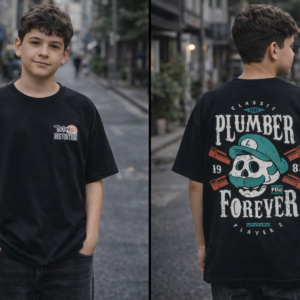 Remera Oversize Tokyo Distortion Black - Classic Plumber Forever Vintage Gamer