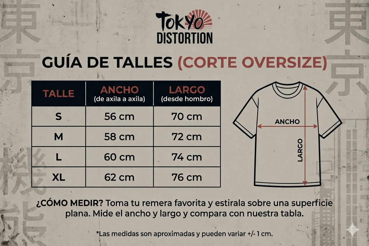 Remera Oversize Tokyo Distortion Black - Koi Fish Yin Yang Streetwear - Image 3